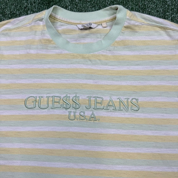 Asap Rocky x Guess Graphic T Shirt Men's Size M Yellow Green Streetwear Rap Tee - Picture 3 of 7